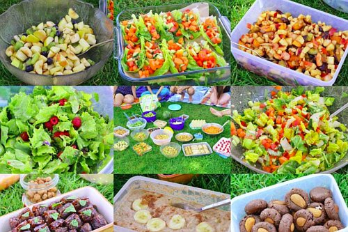 Veganes Rohkost-Picknick